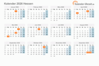 Landesabitur Hessen 2026 Kalender 2026hessen