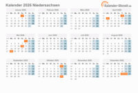 Weihnachtsferien 2026 Niedersachsen Ferien niedersachsen 2026