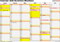Sommer Ferien 2026 Nrw Ferien Nordrhein-westfalen 2026