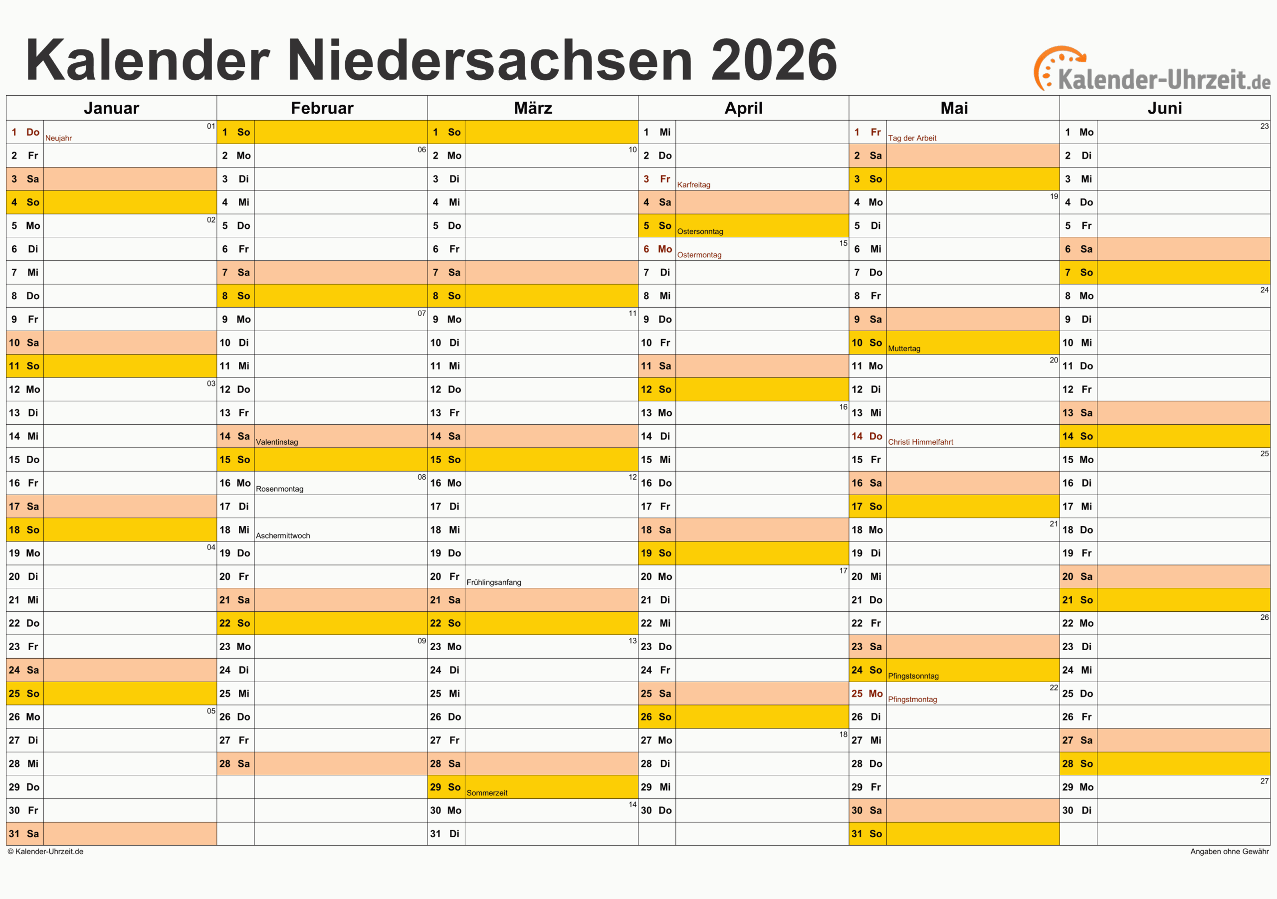Ferien Und Feiertage Niedersachsen 2026 Ferien Niedersachsen 2026