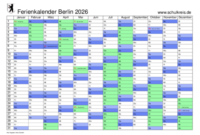 Ferienkalender 2026 Berlin Pdf Kalender 2026 berlin: Ferien, Feiertage, pdf-vorlagen