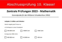 Abschlussprüfungen 2026 Zp 10 Mathe
