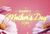 1/4 Inch 304 Stainless Wheel Bearing Size Chart Happy Mothers Day 2026 Greeting Card Stock Footage Video (100% Royalty