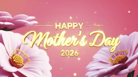 1/4 Inch 304 Stainless Wheel Bearing Size Chart Happy Mothers Day 2026 Greeting Card Stock Footage Video (100% Royalty