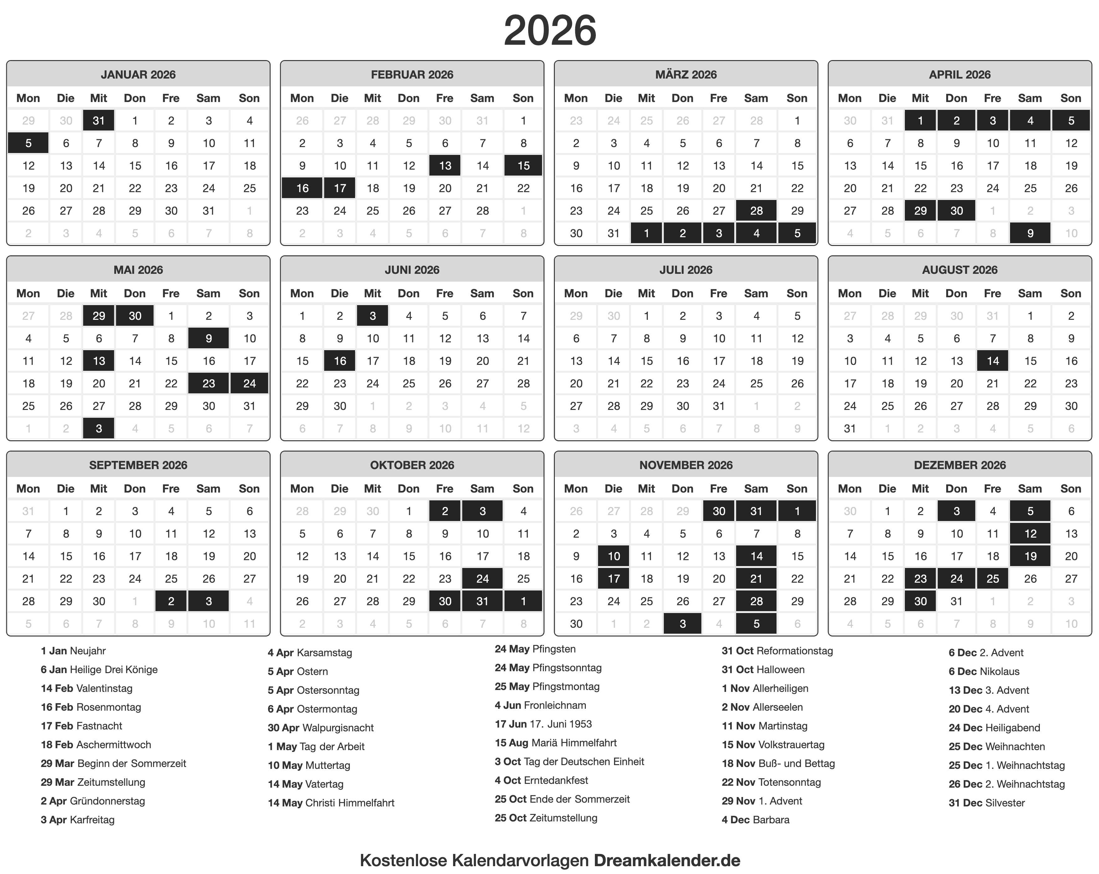  Foto zu Kalender 2026 