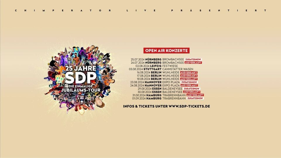 Sdp Konzert 2026 25 Jahre sdp: Am 31. August 2024 Feiern sdp Ihr „silbernes …