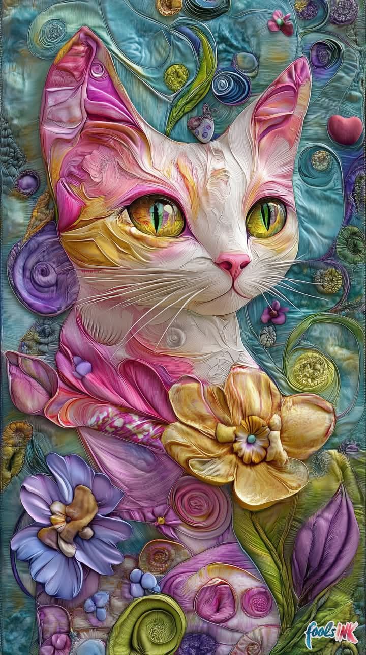  cats, cat art, cat artwork Illustration 