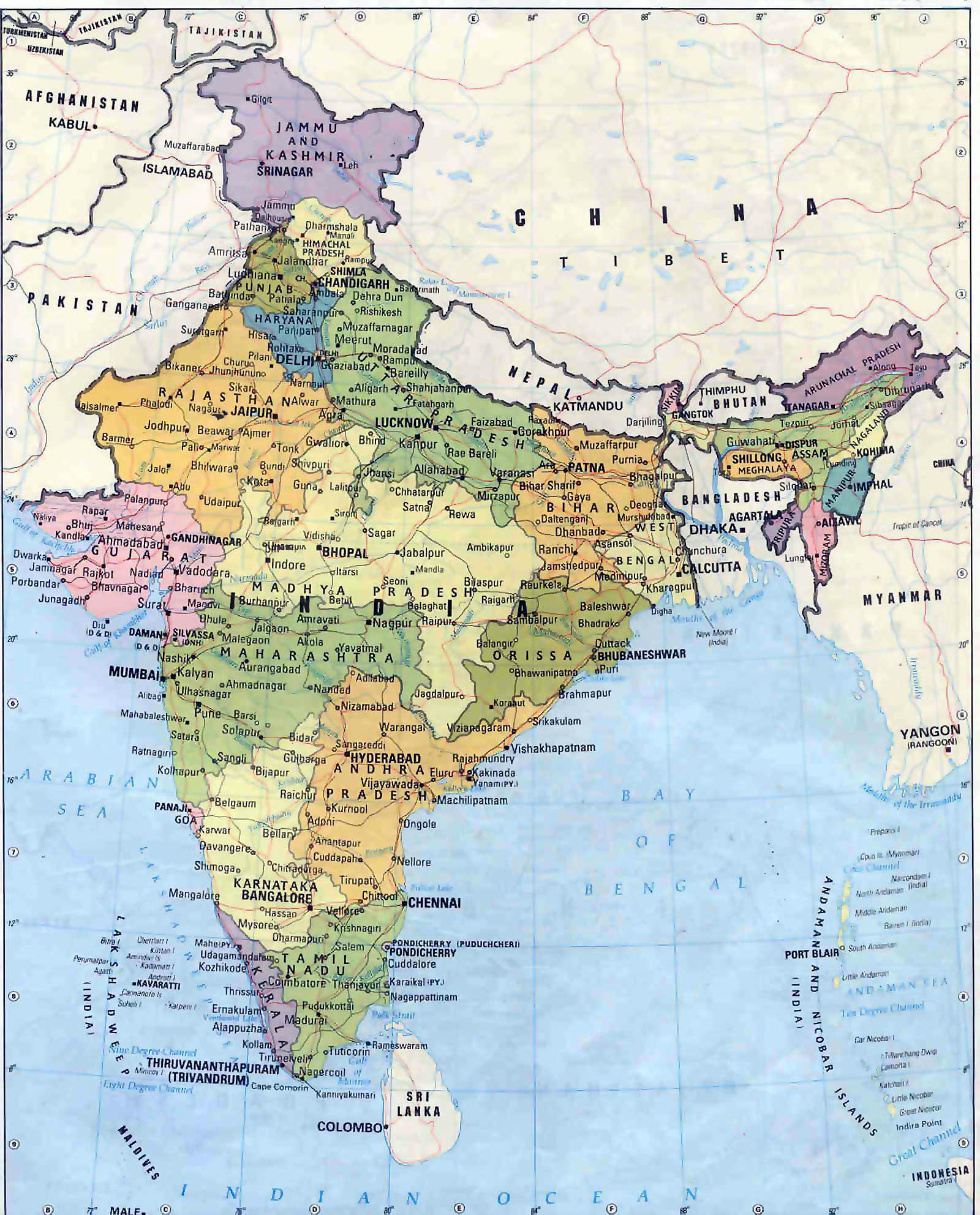  Printable Map Of India Bildidee 
