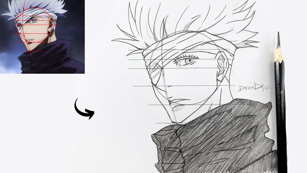 Kindergarten Learning Colors [jujutsu Kaisen] How To Draw Gojo Satoru Step By Step Tutorial