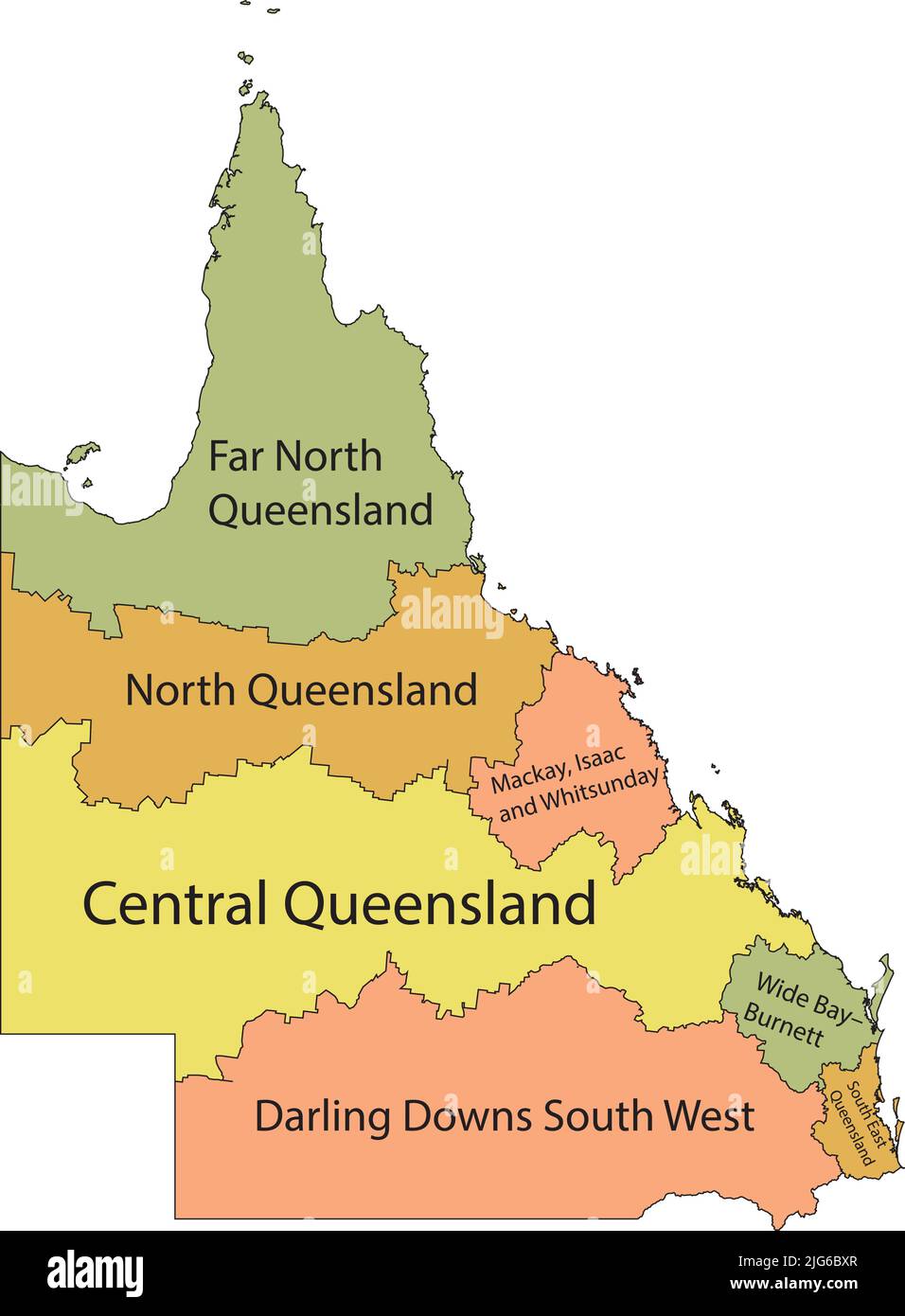 Order Here. Sign Printable Queensland Regions Map Queensland Map Australia