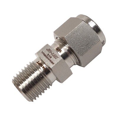  316 SS Compression Fitting, 3/8 Inch Tube X 1/4 Inch NPT Reducing Bildidee 