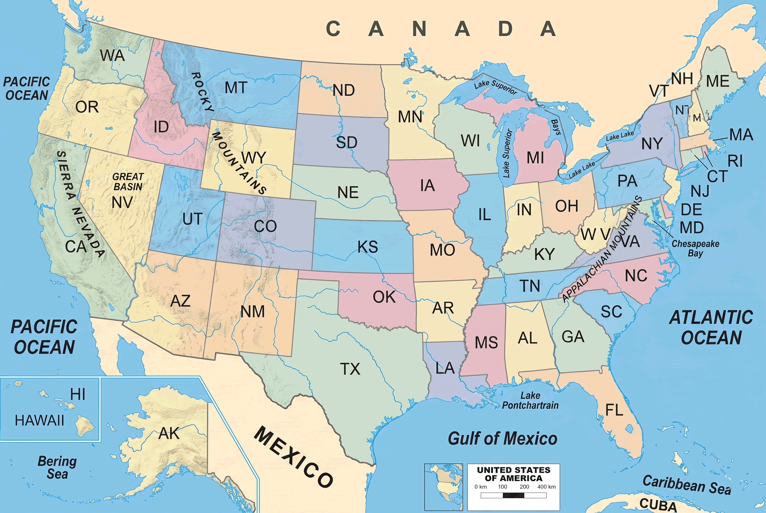  Explore the United States 🌄 🗽 Detailed Map with Cities and States Motiv 