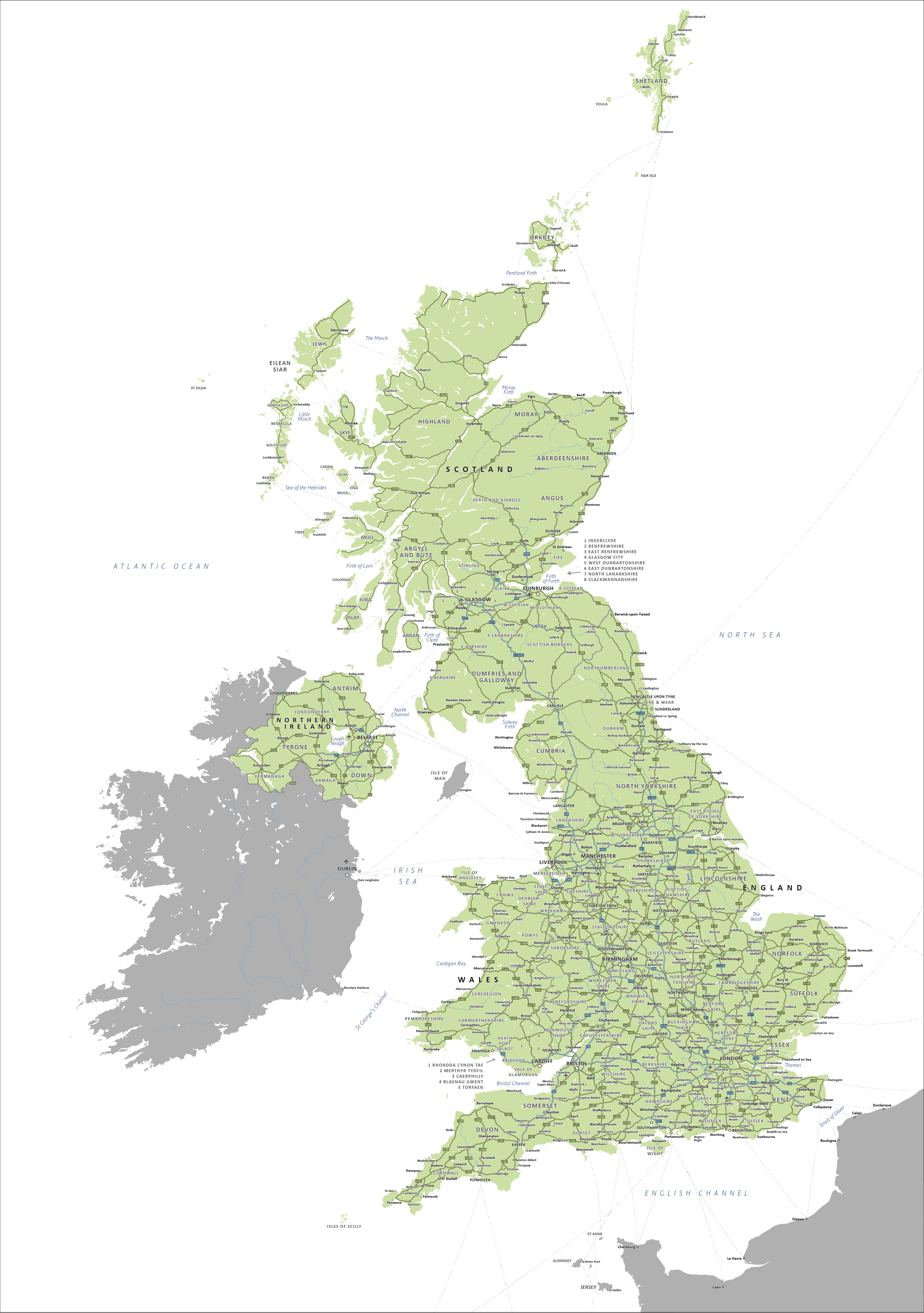  Foto zu UK political map - royalty free editable vector map base - Maproom 