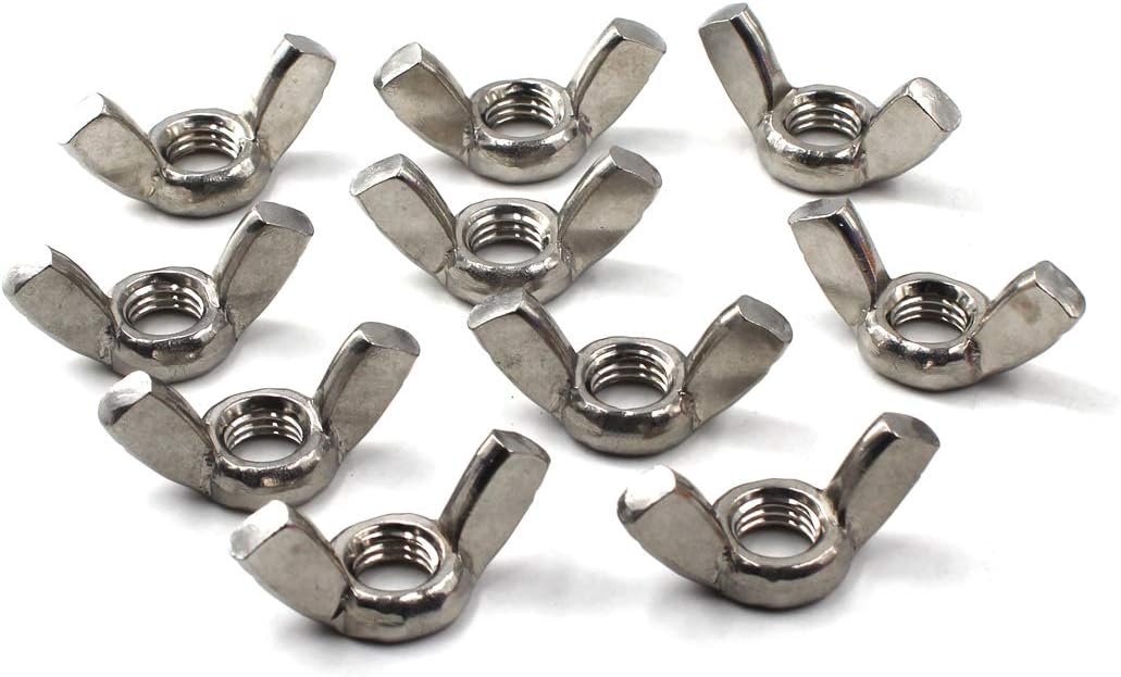  Foto zu M3 Wing Nut 304 Stainless Steel Thread Nut Hand Twist Nut (Pack of 50 