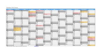  Kalender 2026Hessen Illustration 