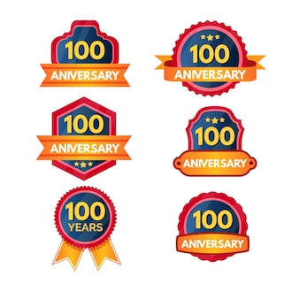  Collection De Badges 100 Anniversaire 