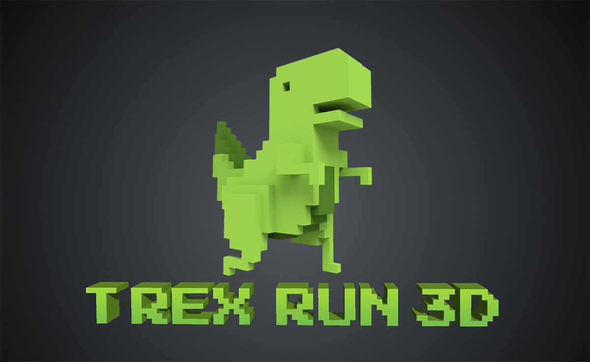  Joue au jeu du dinosaure de Chrome en 3D - elgooG Illustration 