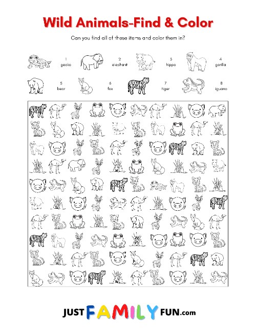  Find And Color Worksheets PDF 