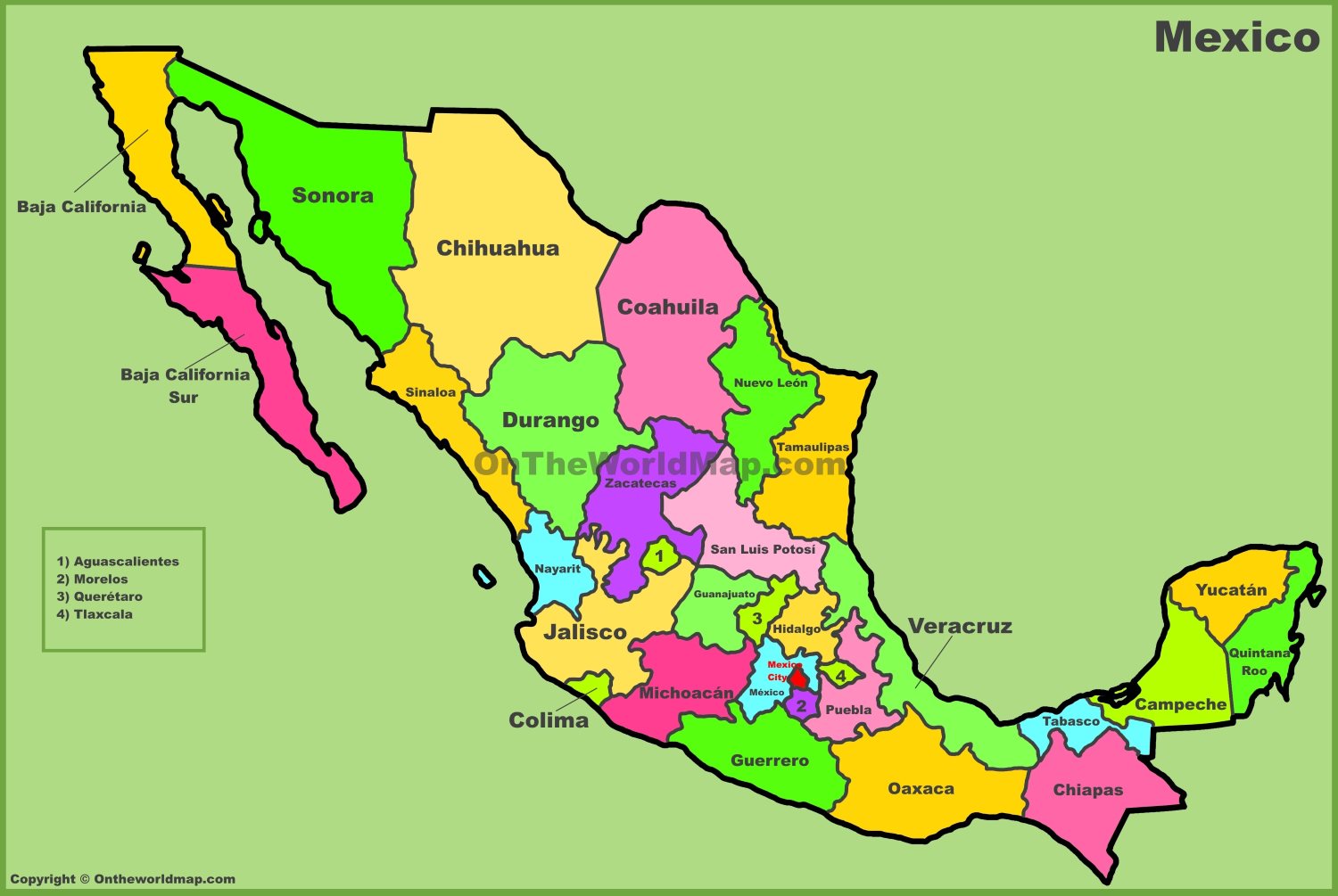  Foto zu Large Printable Map Of Mexico 