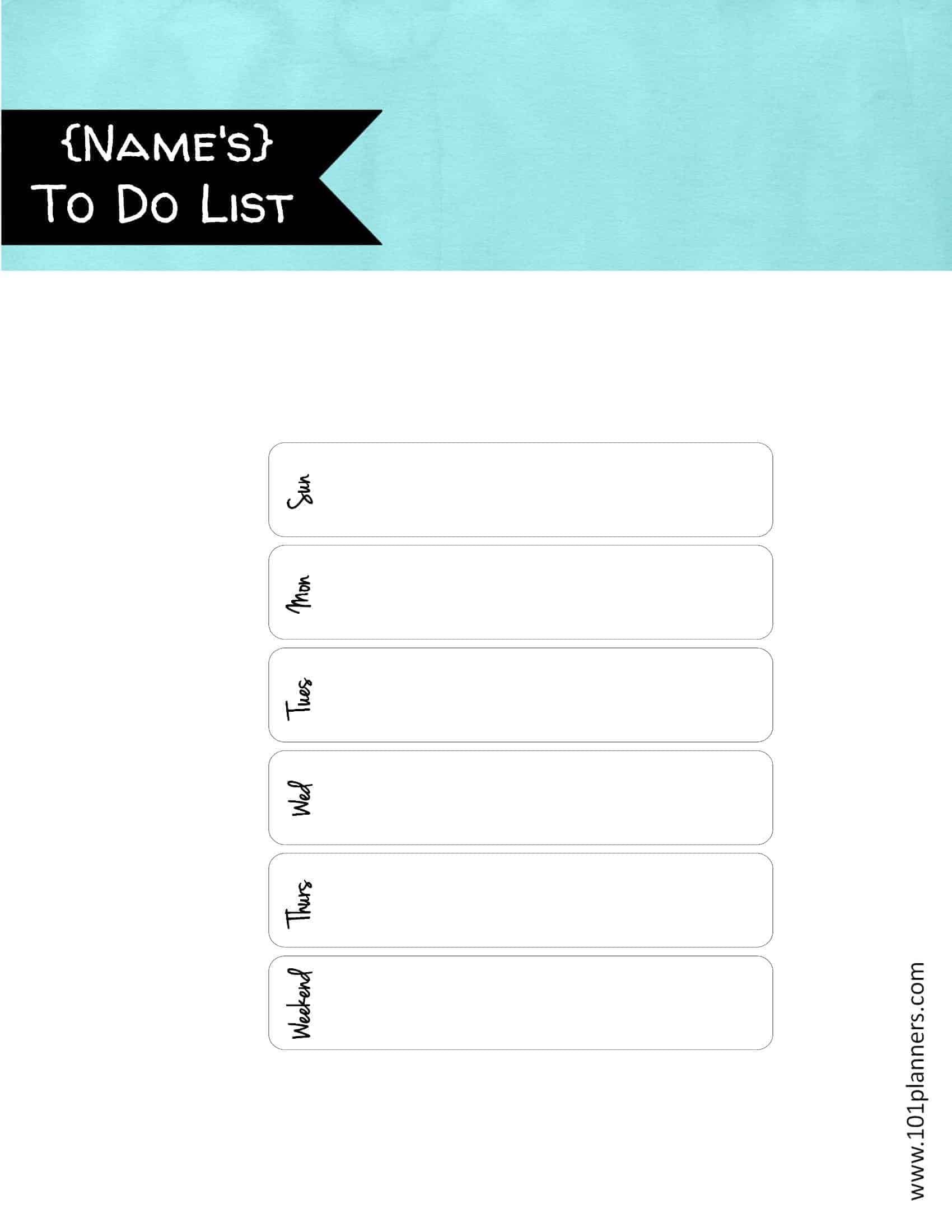  FREE Printable To Do List 
