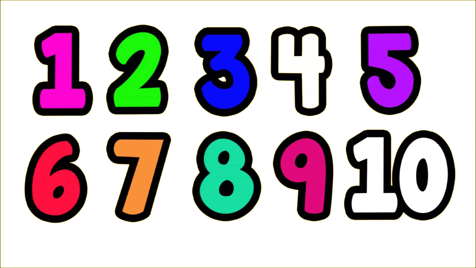  1 To 10 Numbers Transparent PNG 