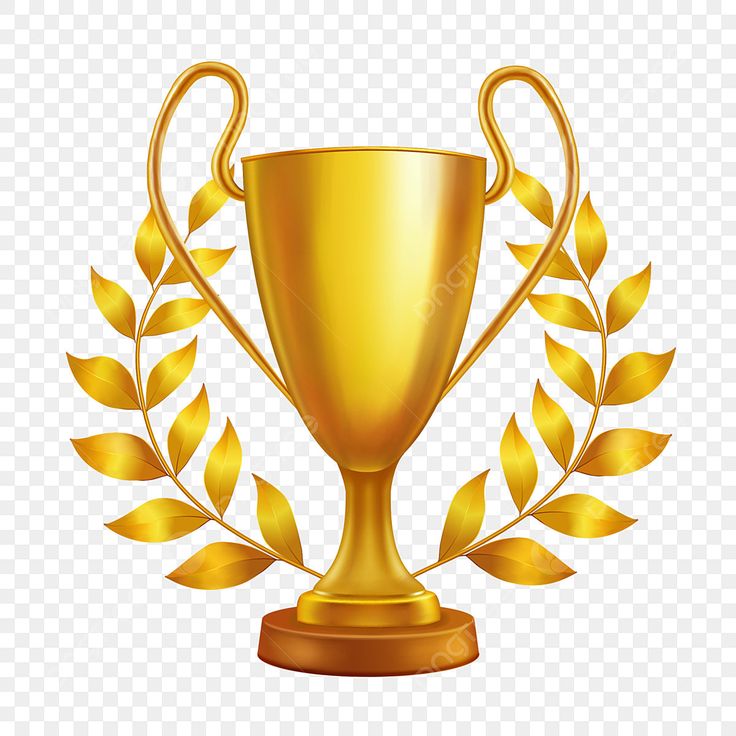  Trophie White Transparent, Beautiful Trophy, Golden Trophy, Hand Drawn Illustration 