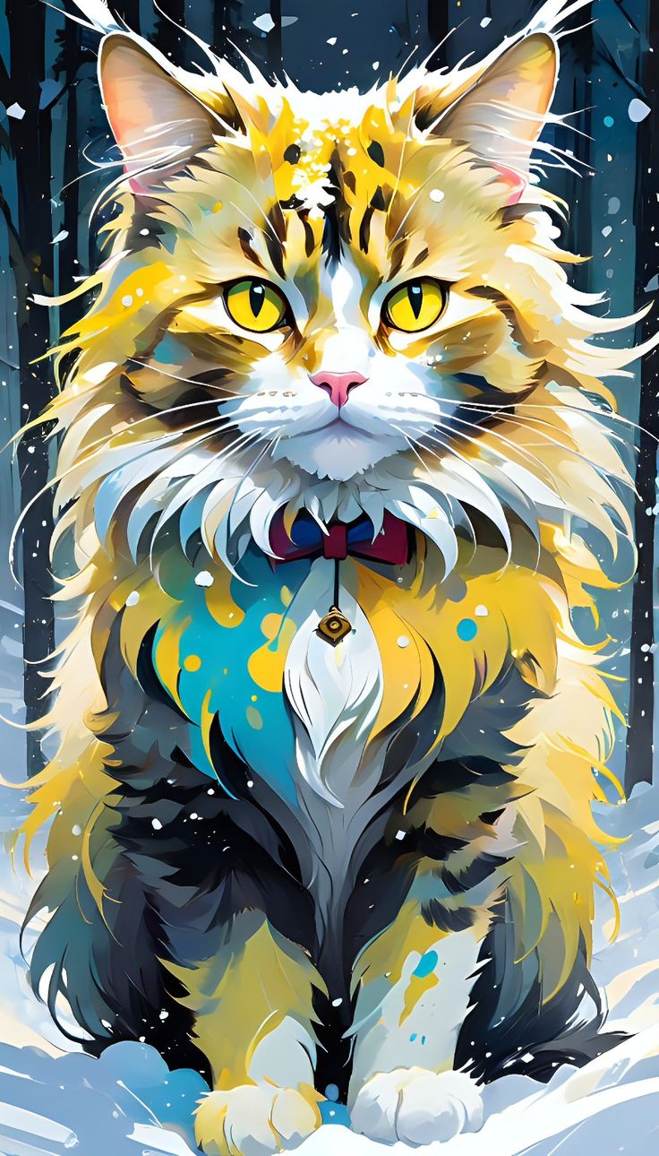  Cat art, Cat design art, Cat artwork Illustration 
