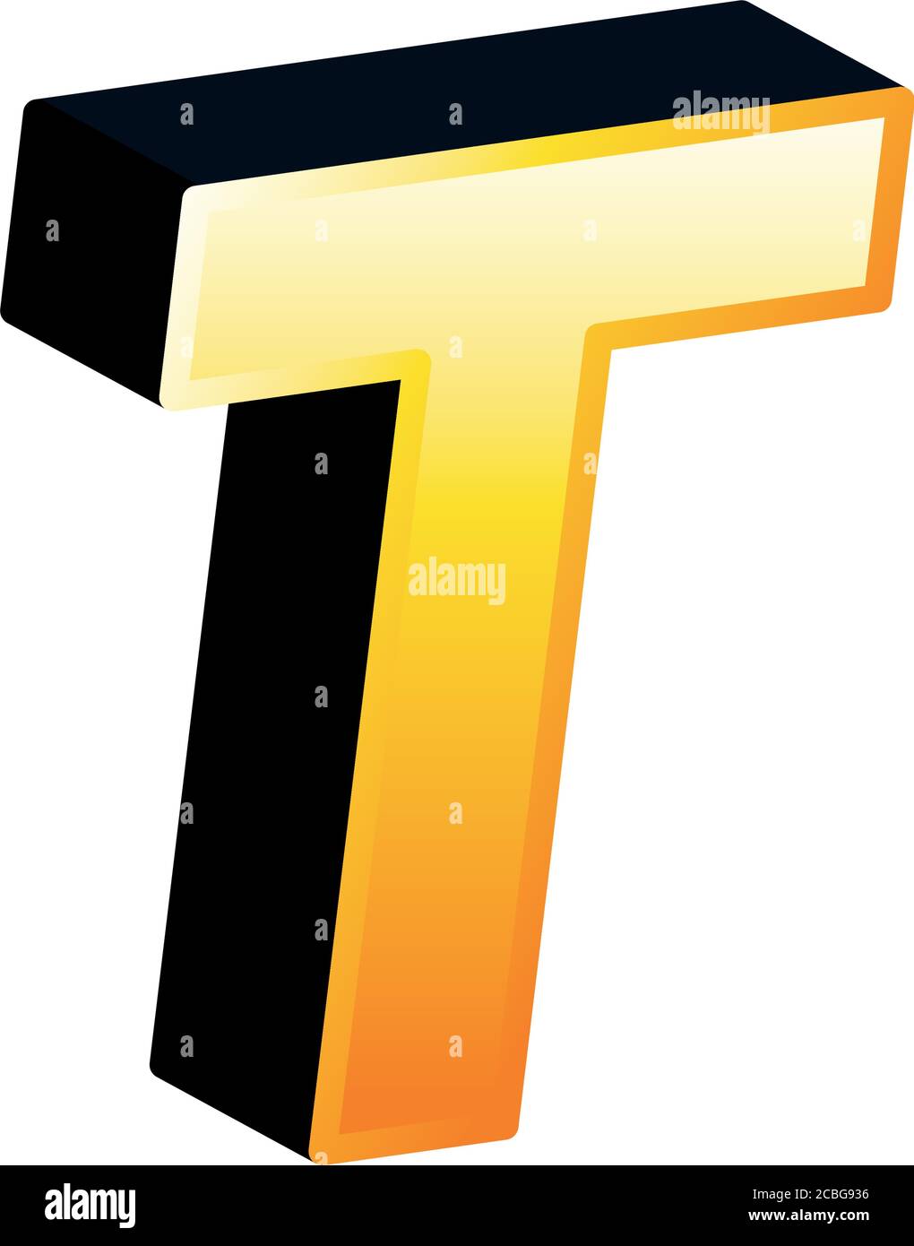 Foto zu 3d t letter design, lettering typography retro and comic theme Vector 
