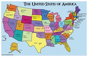  U.S. Map - The Current Geography of the United States Motiv 