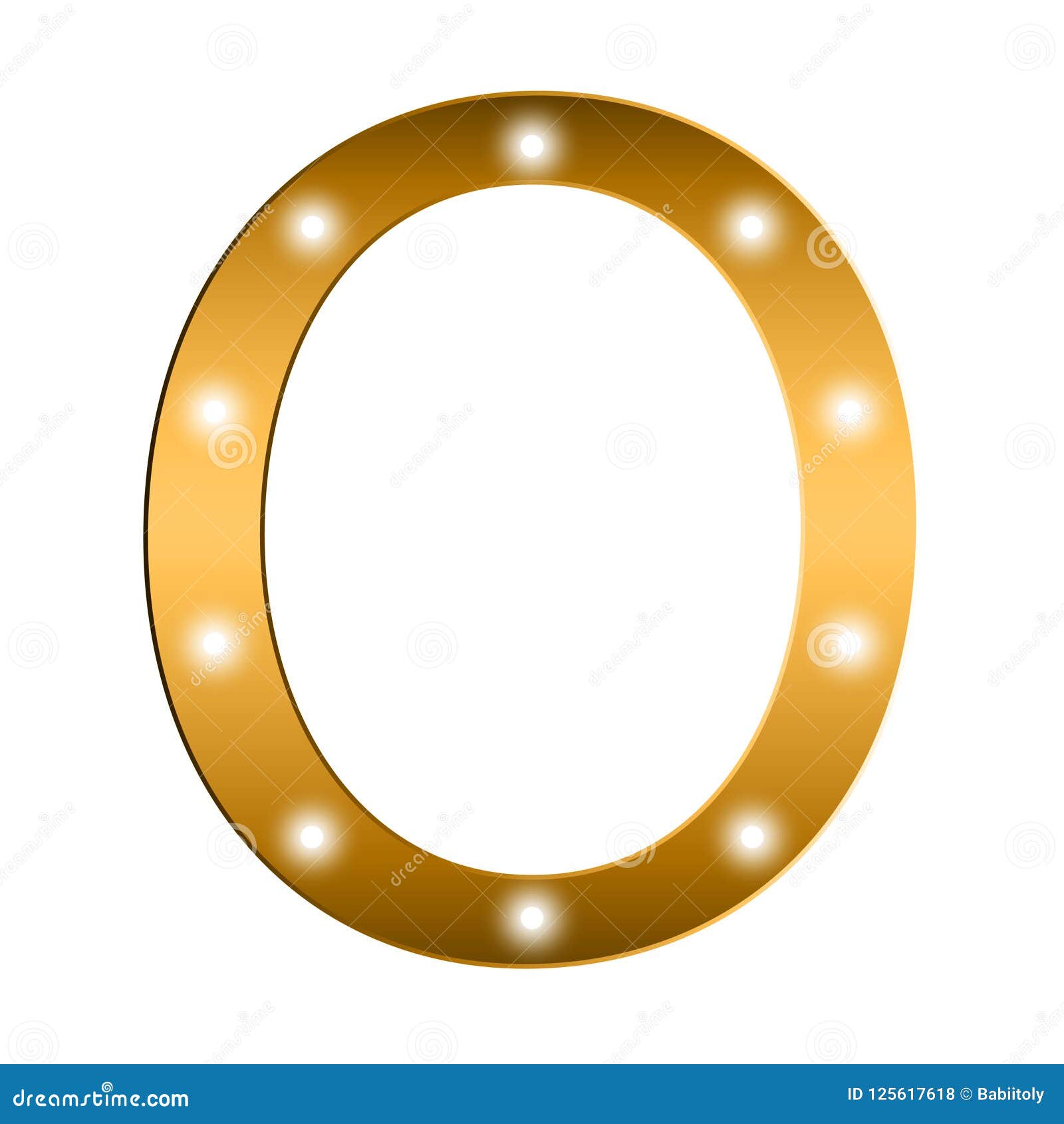  Alphabet Letter. Letter O. GOLD Alphabet Logo. Font Style - Vector Bildidee 