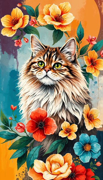 Beautiful Cat Art Wallpapers