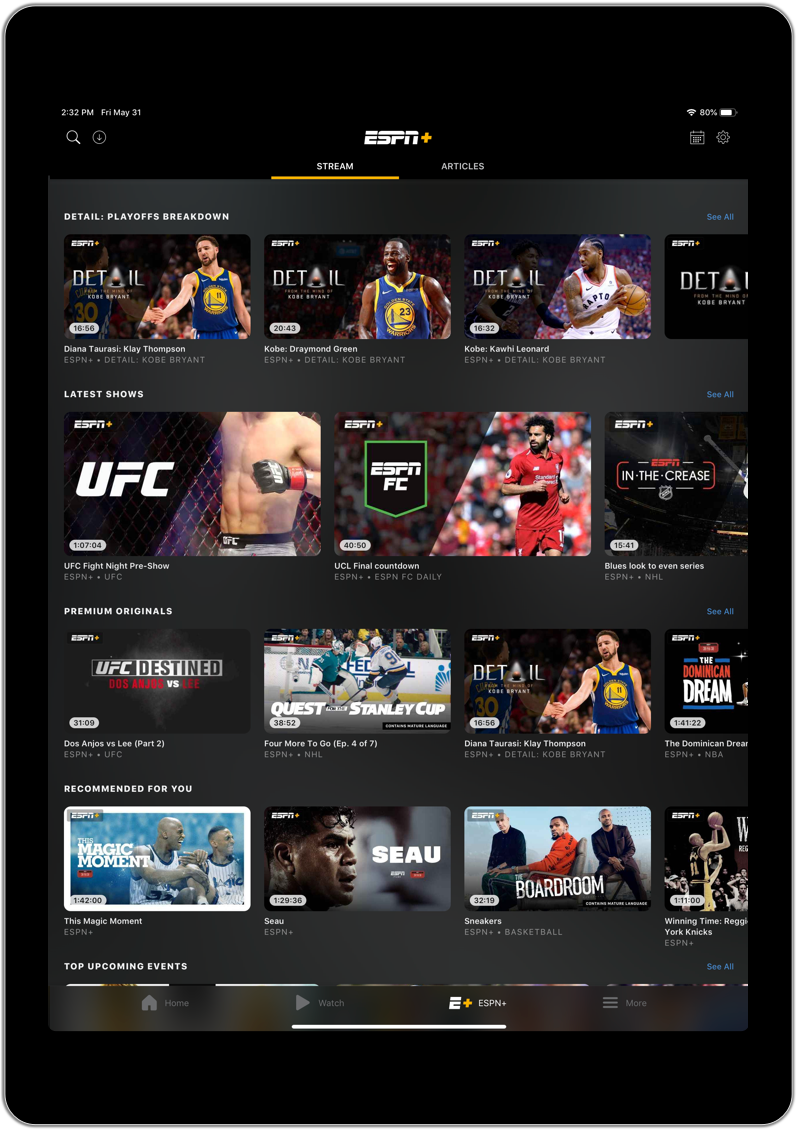  ESPN App - Download on iOS App Store & Google Play 