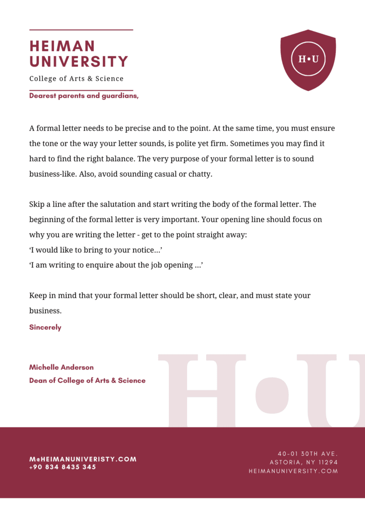  Foto zu How to Write a Formal Letter 