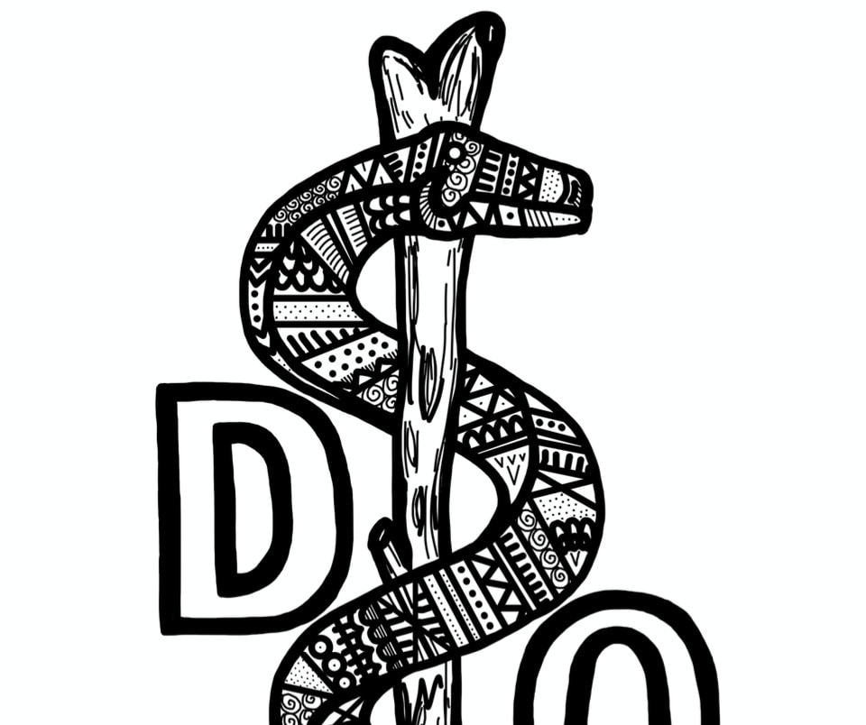 Doctor of Osteopathic Medicine (open DO) Simple Asclepius Staff - Etsy
