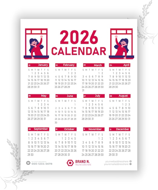  Foto zu Kalendervorlage 2026 