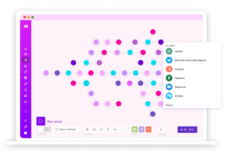  Make Automation Tool - Visual Workflow Builder & AI Agents Motiv 