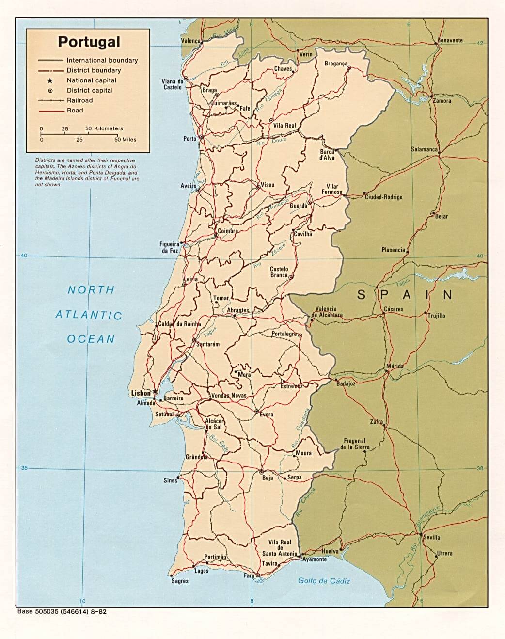  Provinces of Portugal Map Illustration 