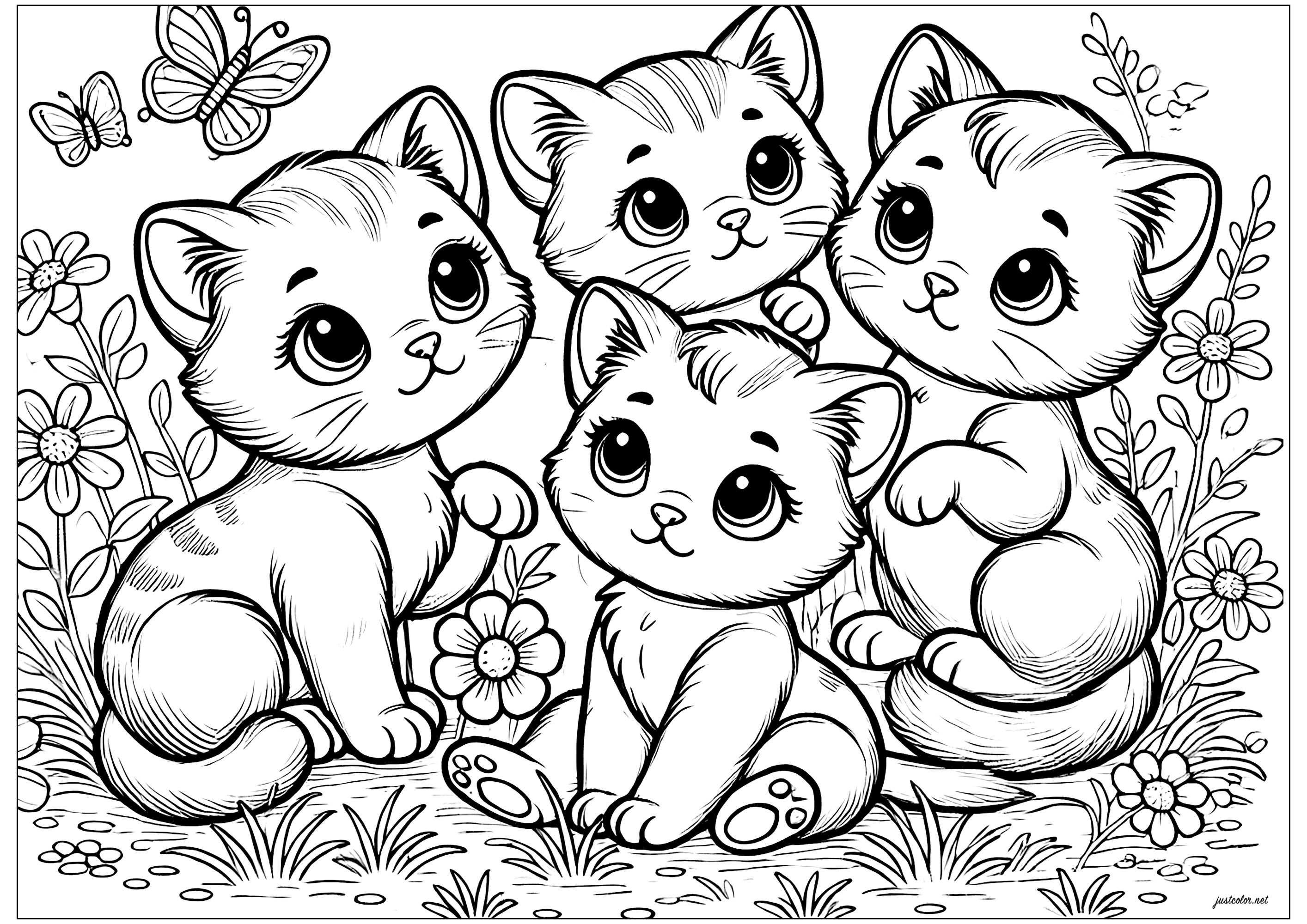  Coloring Pages Of Cats 