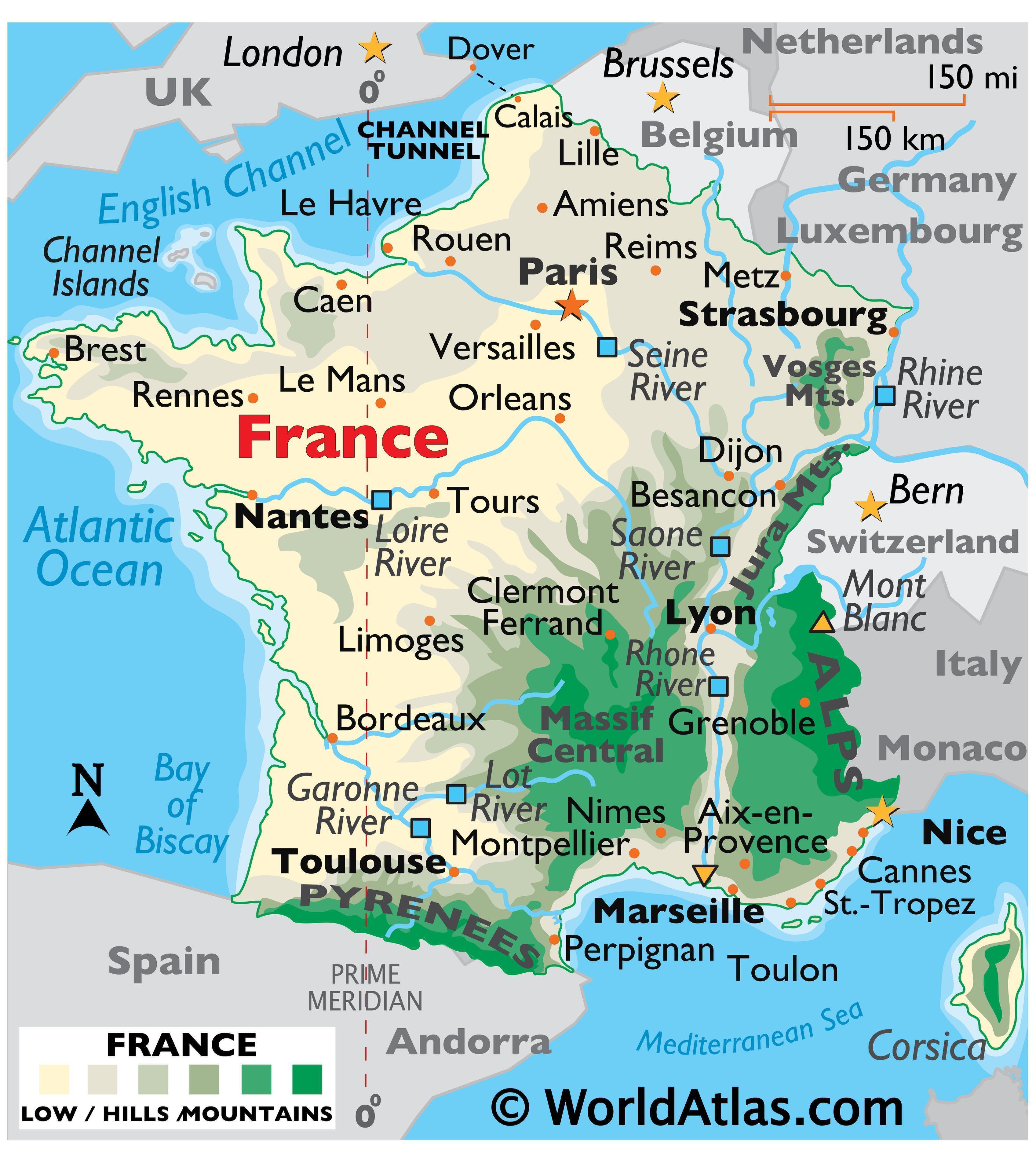  Printable Map Of France Bildidee 