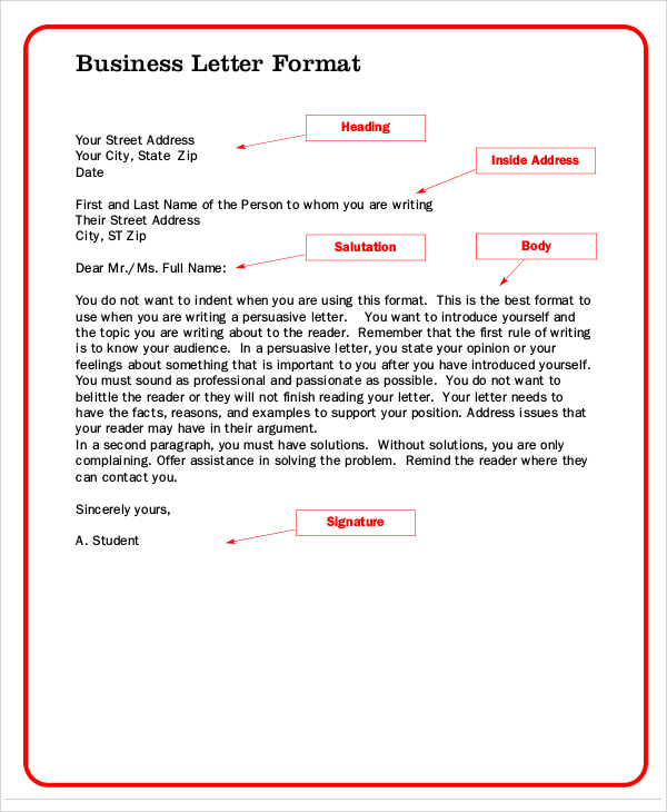  A Format Of A Letter Motiv 