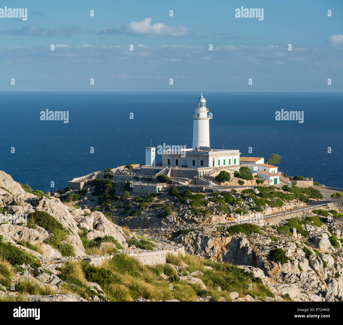  Lighthouse at Cap Formentor, Mallorca, Balearic Islands, Spain Stock Illustration 