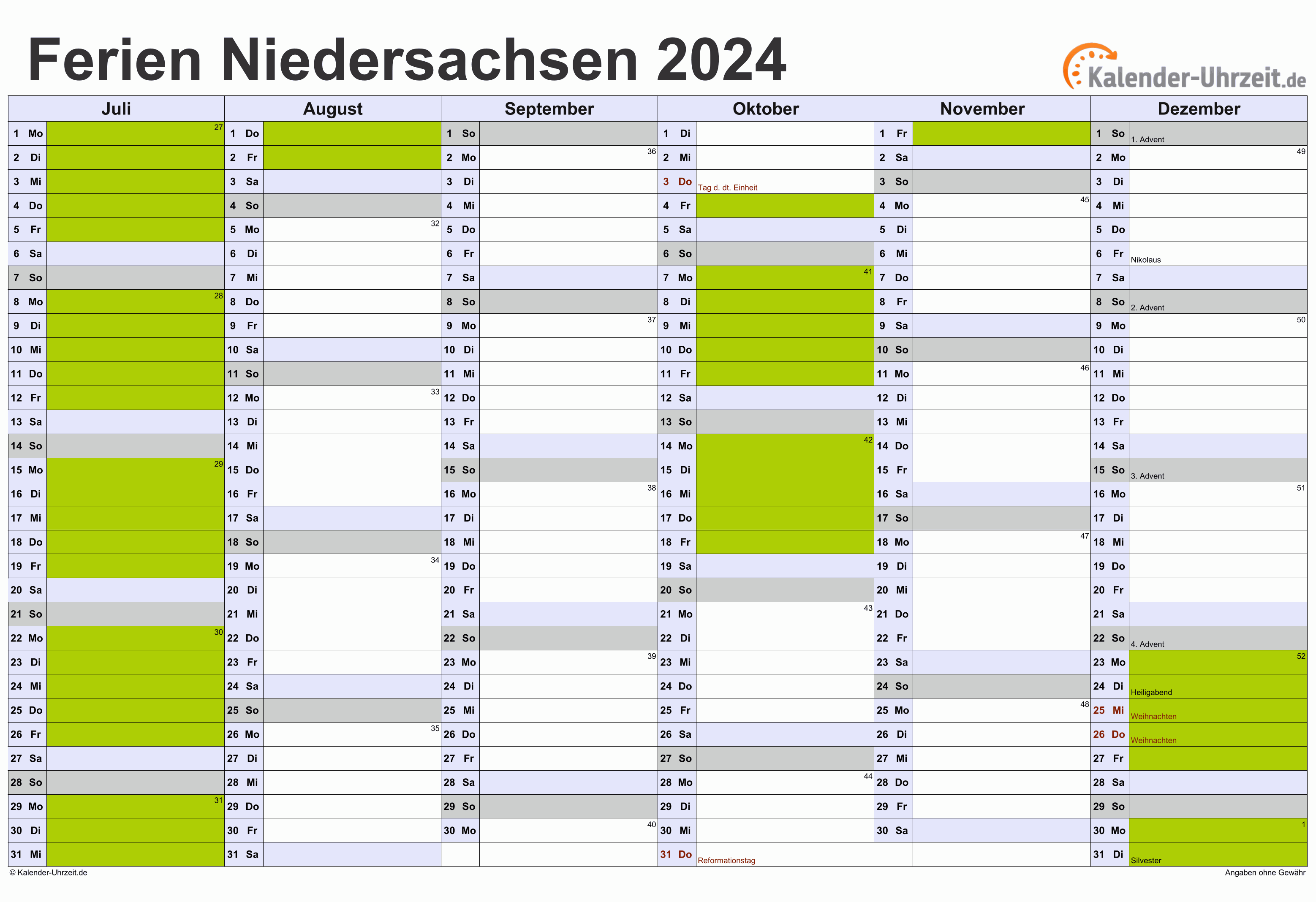  Foto zu Ferien Niedersachsen 2024 Pdf - Neue Blog 