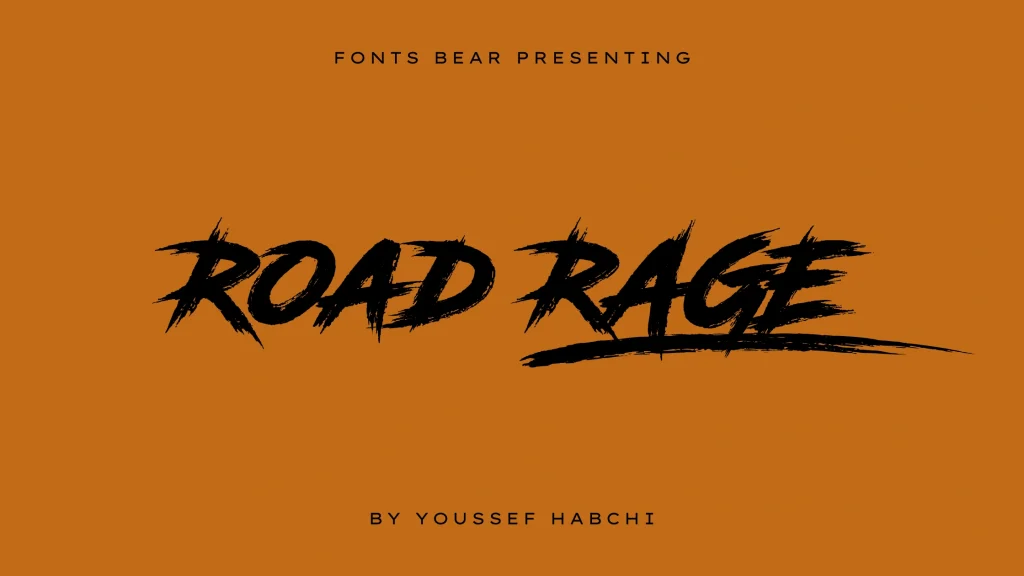  Road Rage Font Free Download - Fontsbear Illustration 