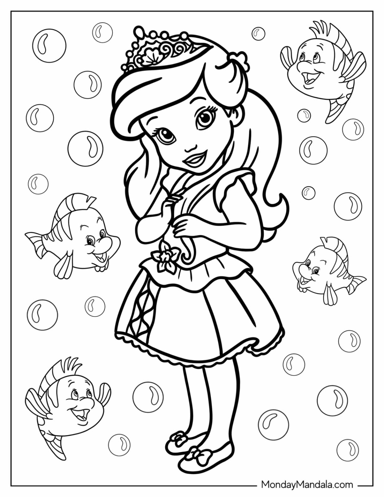  36 Disney Princess Coloring Pages (Free PDF Printables) Bildidee 