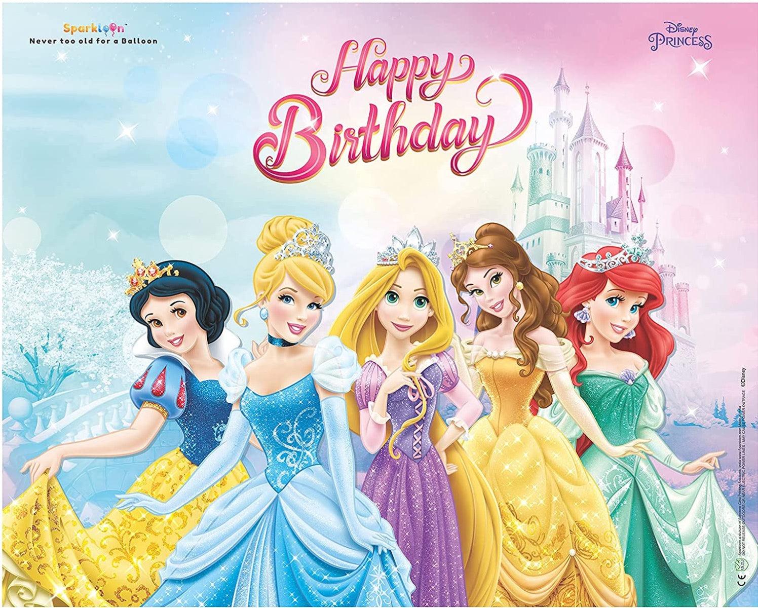 Buy Disney Princess Multi Princess Happy Bitrhday Back Drop, Pack of 1