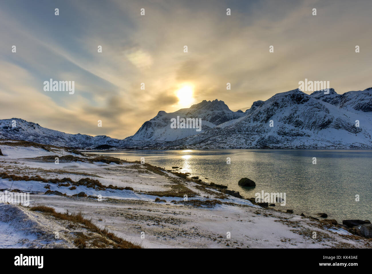  Mountains in Flakstadoya in the Lofoten Islands, Norway Stock Photo - Alamy 