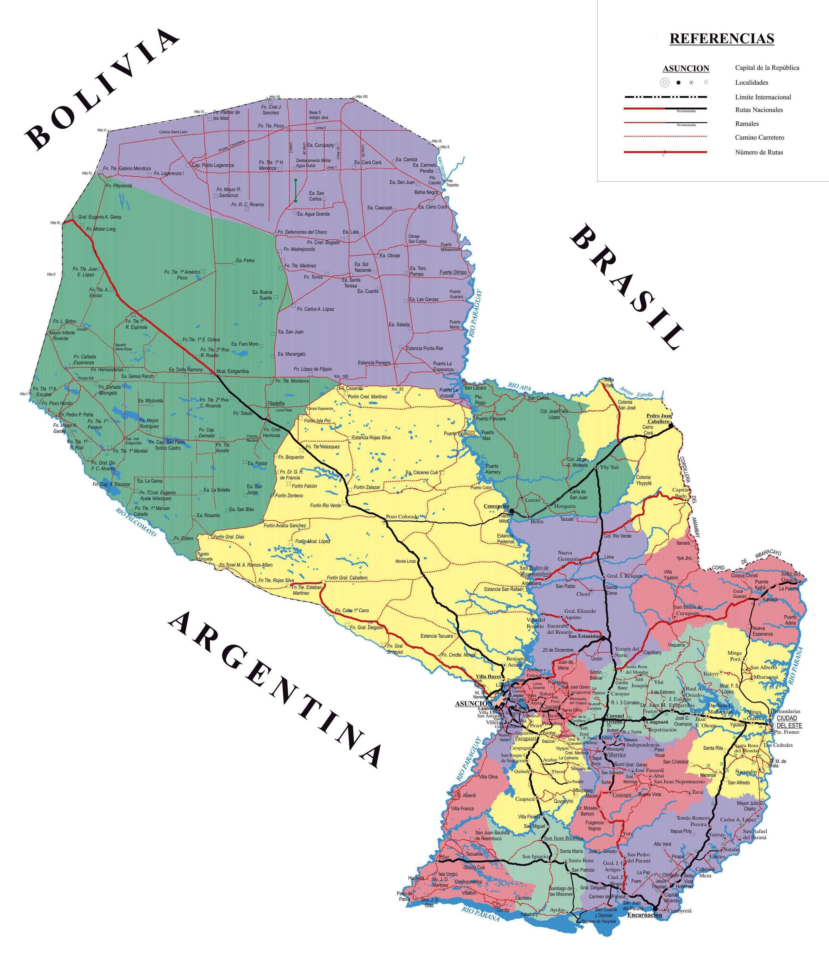  Karten von Paraguay 