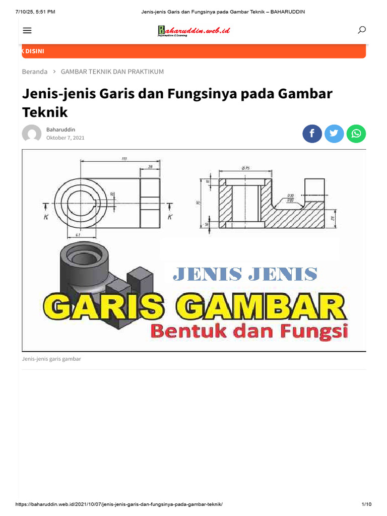 First Grade Color Worksheets Standard garis gambar teknik, Etiket, Serta Pemberian Ukuran.