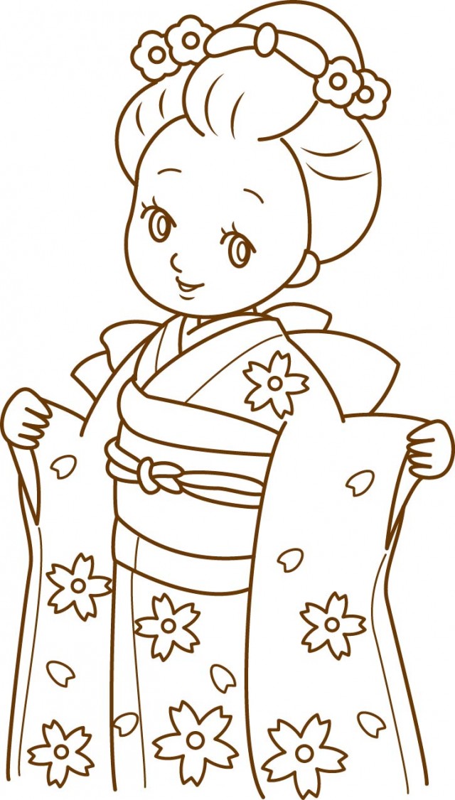 ああ、女の子のぬり絵
