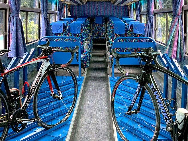 Special tour bus gives cyclists a lift to hilly routes in Tokushima